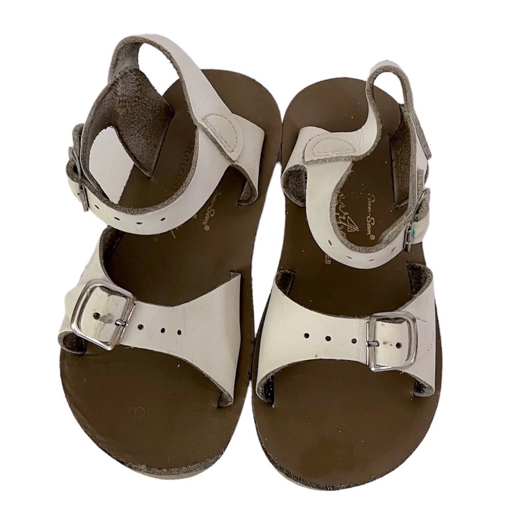 SOLD Sun San Salt Water Surfer White Sandals Size 9